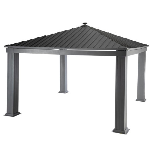 Garten Living 400 cm x 400 cm Terrassenpavillon Palasota aus Aluminium